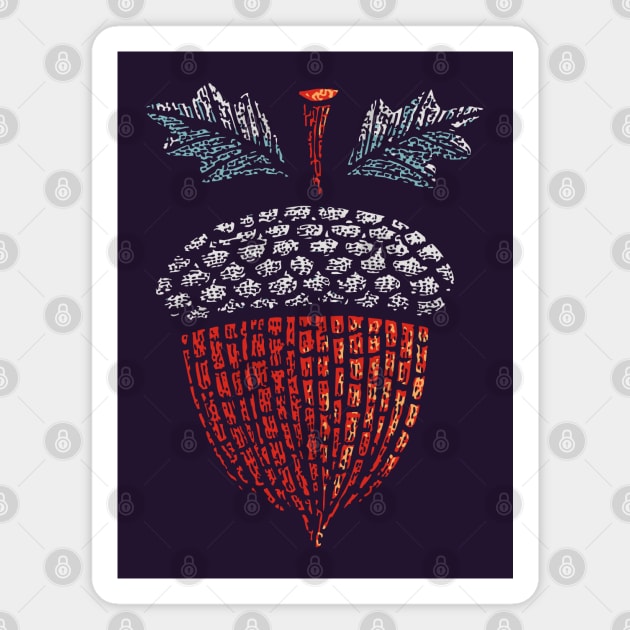 Autumn Acorn | The Mighty Oak Seed Magnet by TuncGK